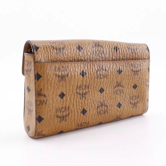 MCM Tracy Medium Shoulder Bag MYZ 28AME05 CO001 Vicetos 2-way clutch Brown... - Picture 2 of 12